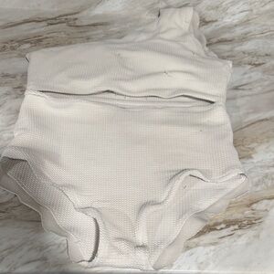 Ladies White Two Piece Swimsuit